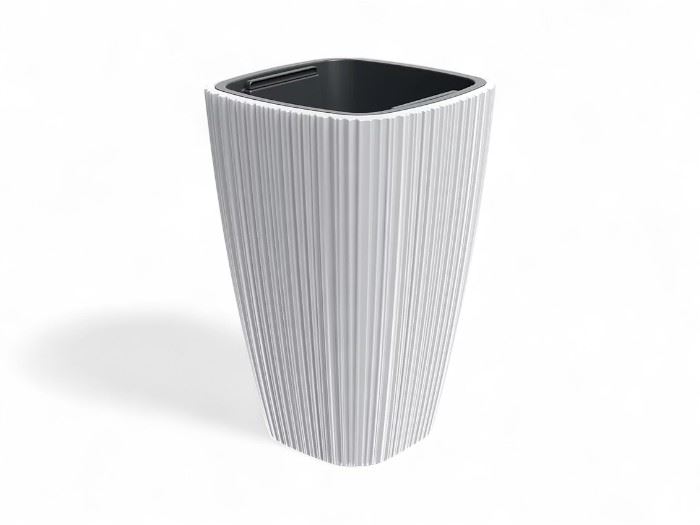 VASO  ORO QUAD. BRANCO 29x29x45CM