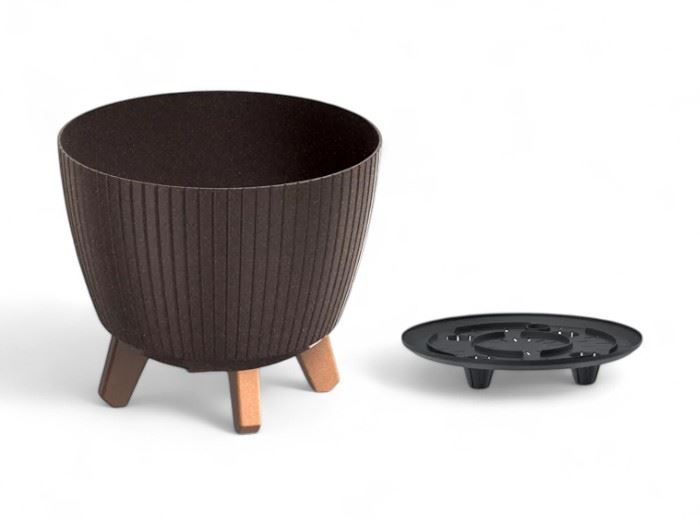 VASO LAMIA ECO WOOD COFFEE  23,2x23,2x20,5CM