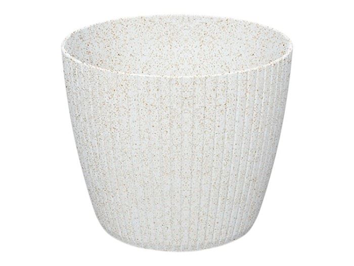 VASO LAMIA RED. ECO WOOD BRANCO  13,8X13,8X11,5CM