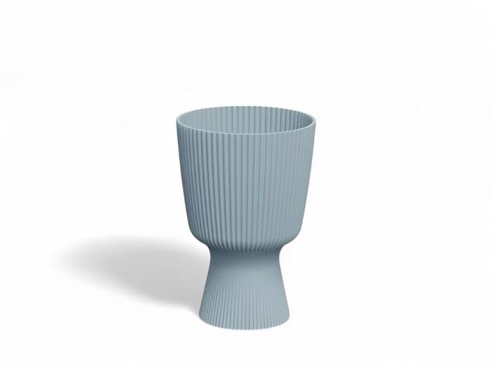 VASO MILLY RED. CINZA CLARO 14,6x14,6x21,5CM