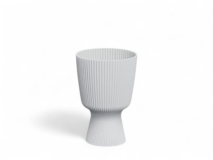 VASO MILLY RED. BRANCO 14,6x14,6x21,5CM