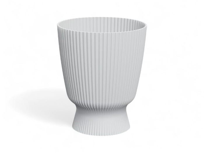 VASO  MILLY RED. BRANCO 22x22x26,2CM