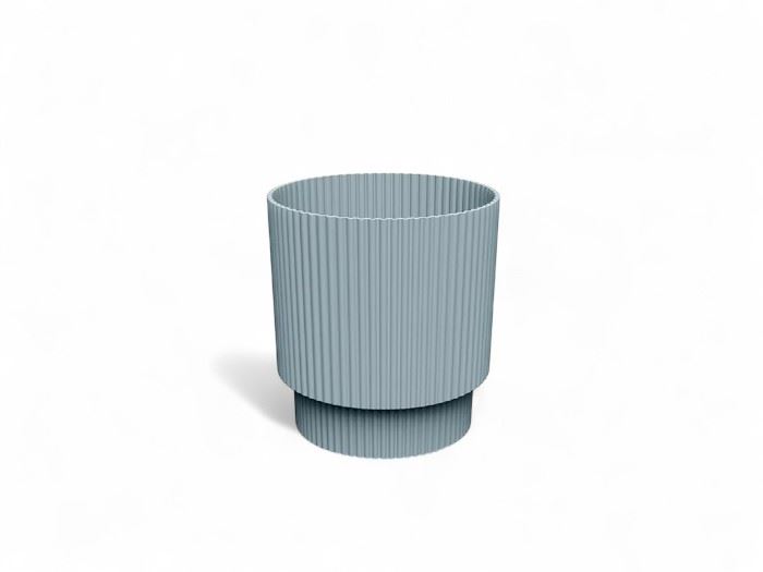 VASO MILLY RED. CINZA CLARO 12,9x12,9x11,4CM