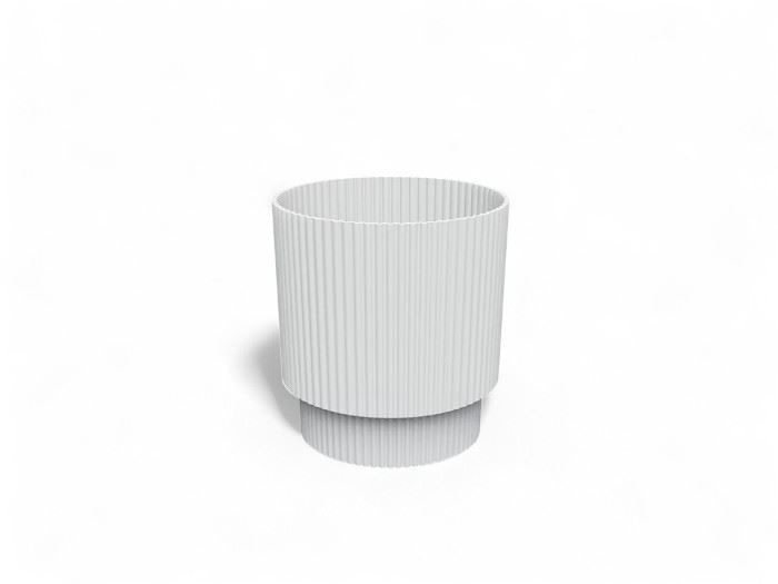 VASO MILLY RED. BRANCO 12,9x12,9x11,4CM