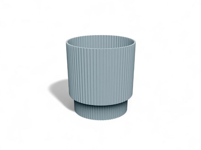 VASO  MILLY CINZA CLARO 14,6x14,6x12,9CM