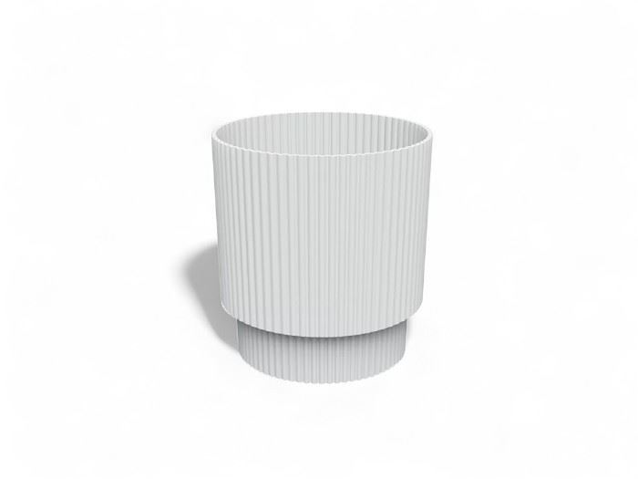VASO MILLY RED. BRANCO 14,6x14,6x12,9CM