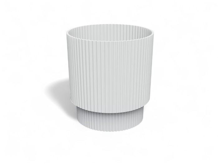 VASO MILLY RED. BRANCO 16,9x16,9x14,9CM