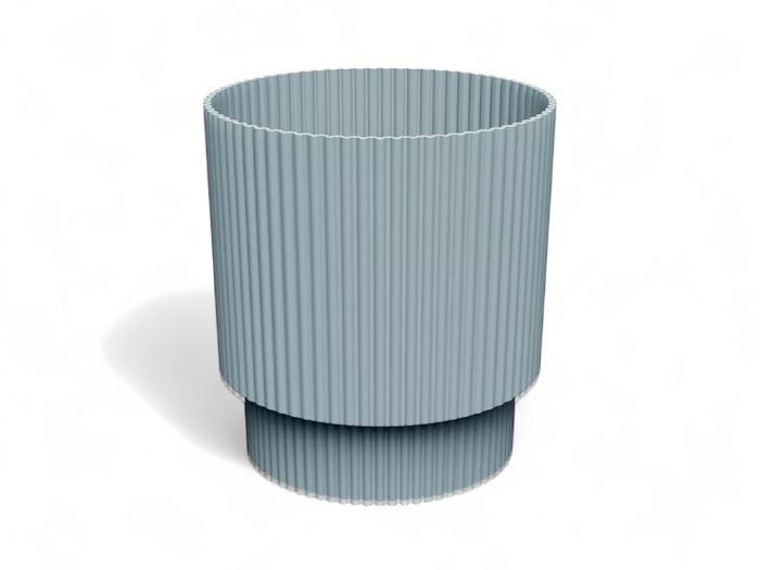 VASO  MILLY RED. BCINZA CLARO  19,6x19,6x17,3CM