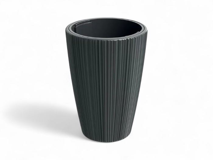 VASO  ORO  CINZA   39x39x55CM