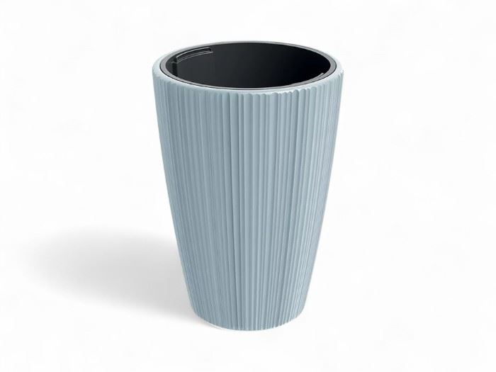 VASO  ORO  CINZA CLARO  39x39x55CM