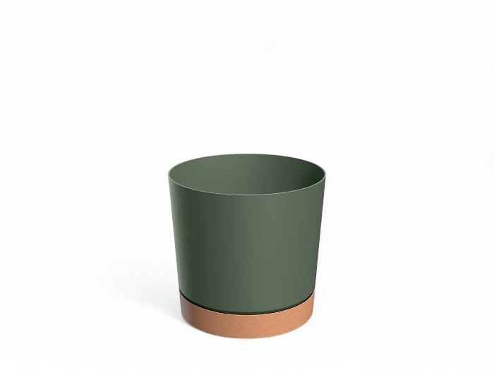 VASO TUBO PM VERDE PINHO 12,8x12,8x12,8CM