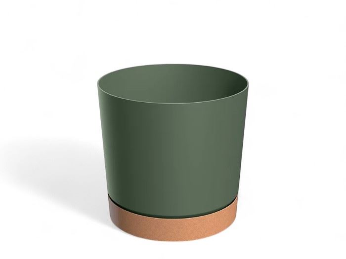 VASO TUBO PM VERDE PINHO 17,8x17,8x17,5CM