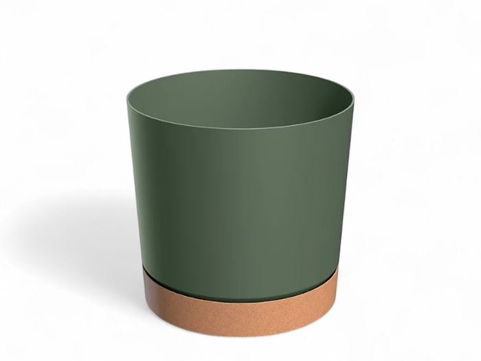 VASO TUBO PM VERDE PINHO 19,9x19,9x19,6CM