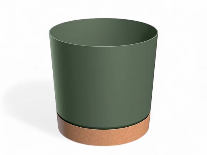 VASO TUBO PM VERDE PINHO 23,9x23,9x23,1CM