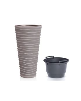 POTE DE FLOR SAND SLIM-MOCCA 29.6X29.6X52CM