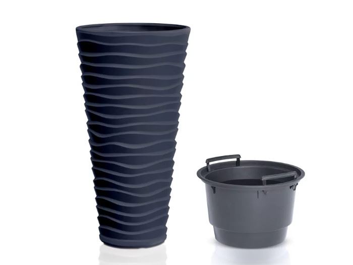 POTE DE FLOR SAND SLIM-ANTRACITE 29.6X29.6X52CM