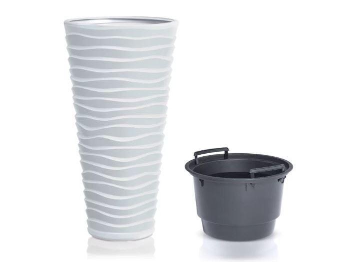 POTE DE FLOR SAND SLIM-BRANCO 29.6X29.6X52CM