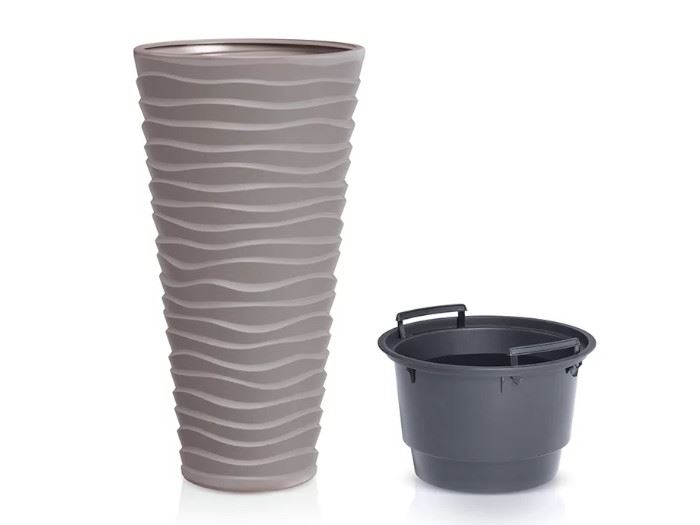 POTE DE FLOR SAND SLIM-MOCCA 38.7X38.7X75CM