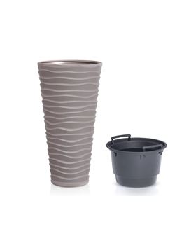 POTE DE FLOR SAND SLIM-MOCCA 38.7X38.7X75CM