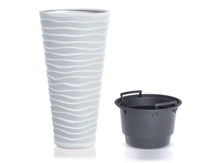 POTE DE FLOR SAND SLIM-BRANCO 38.7X38.7X75CM