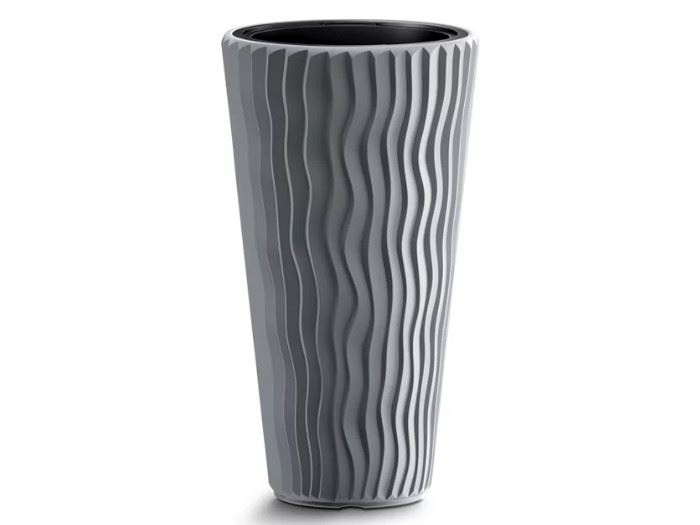 POTE DE FLOR SAND SLIM-CINZENTO 34.9X34.9X62CM