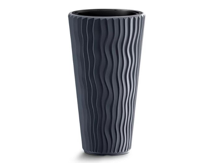 POTE DE FLOR SAND SLIM-ANTRACITE 34.9X34.9X62CM