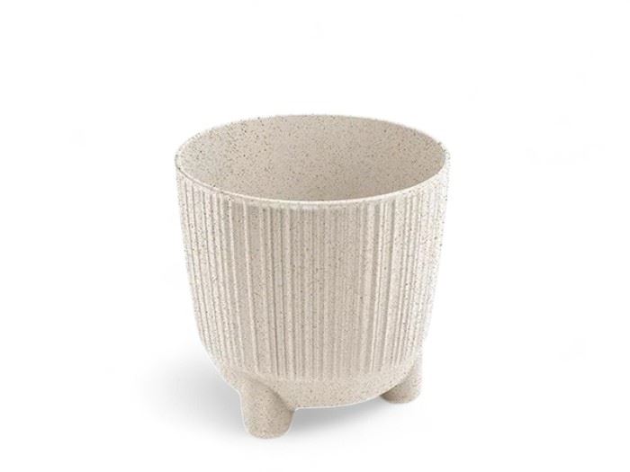VASO RYFO ECO WOOD BRANCO 12,6x12,6x12,5CM