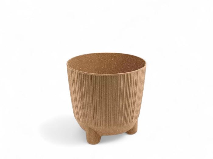 VASO RYFO ECO WOOD BRANCO 14,5x14,5x14,5CM