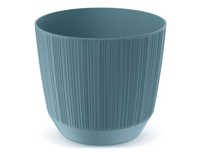 VASO P/ FLOR RYFO- AZUL ESCANDINAVO 16.8X16.8X14.7CM