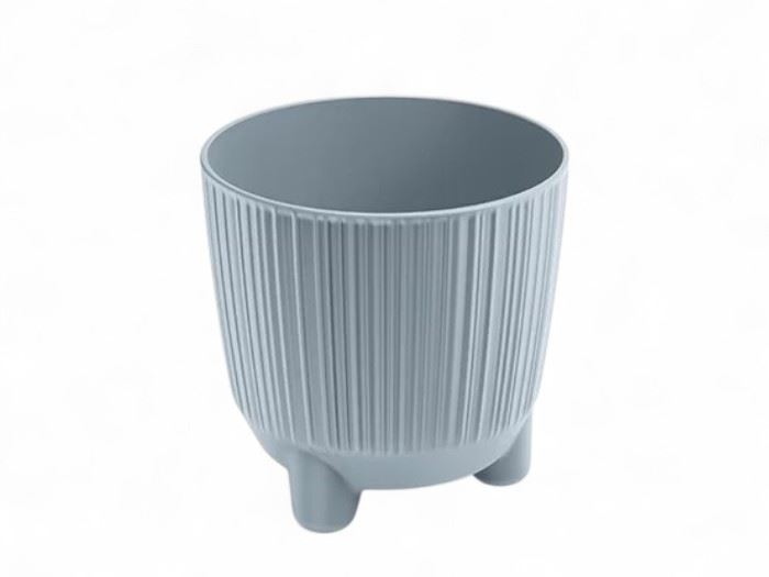VASO RYFO CINZA CLARO  16,8x16,8x17CM