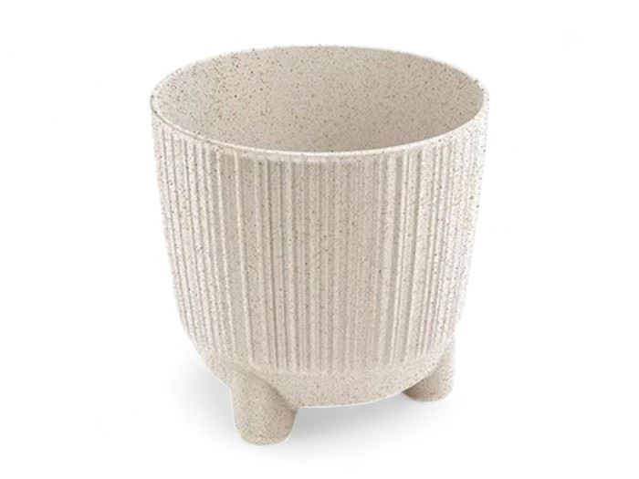 VASO RYFO ECO WOOD BRANCO 16,8x16,8x17CM