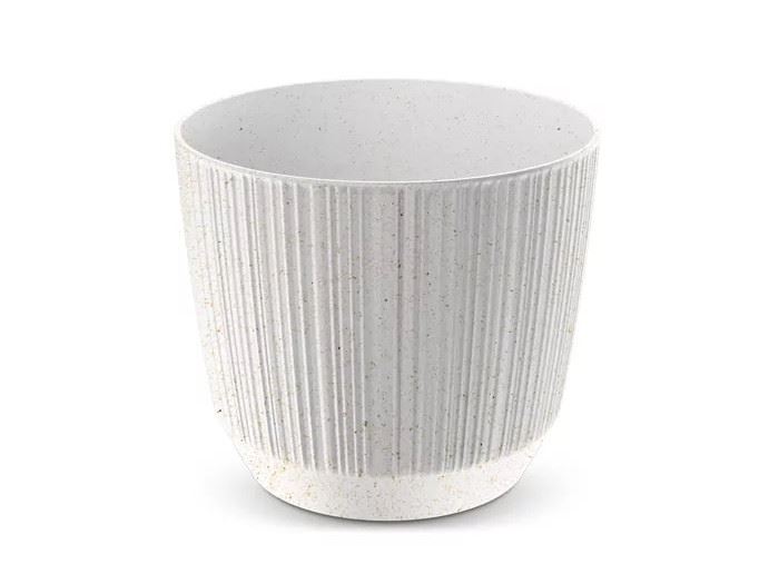 VASO P/ FLOR RYFO ECO WOOD - ECO BRANCO 16.8X16.8X14.7CM