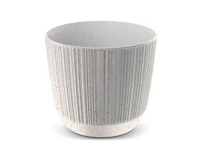 VASO P/ FLOR RYFO ECO WOOD - ECO BRANCO 19.5X19.5X17CM