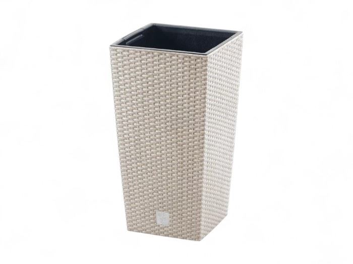 POTE RATO QUAD. ECO WHITE 29X29x55CM