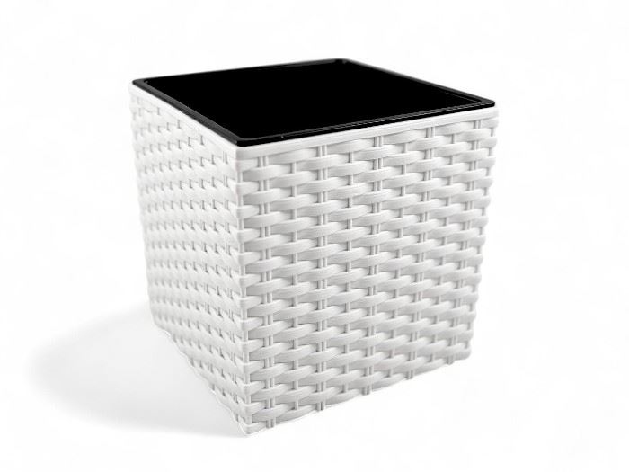 POTE RATO LOW QUAD. 32X32X32,5CM BRANCO