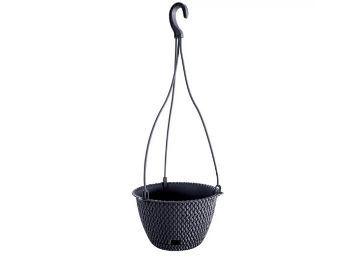 VASO DE FLOR SUSPENSO SPLOFY-ANTRACITE 23X23X14.5CM
