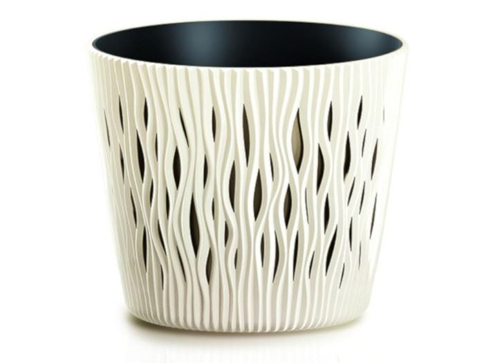 POTE FLOR SANDY ROUND-CREME 15.8X15.8X13.8CM