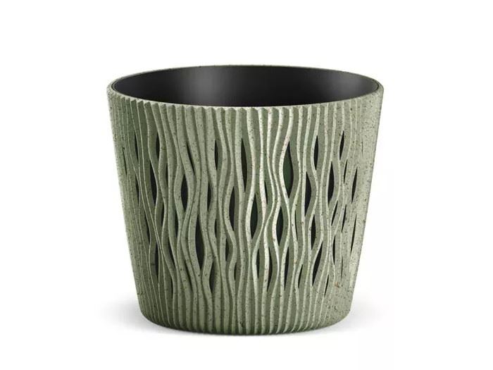 VASO P/ FLOR SANDY ROUND - ECO VERDE 18.9X18.9X16.5CM
