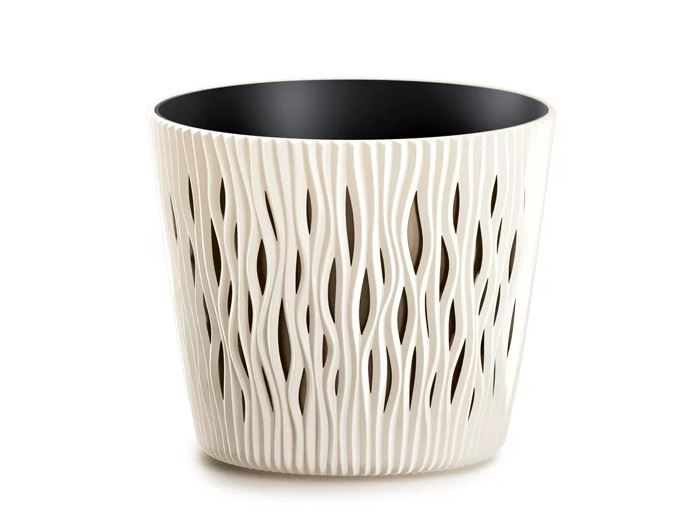 POTE FLOR SANDY ROUND-CREME 22.5X22.5X19.2CM