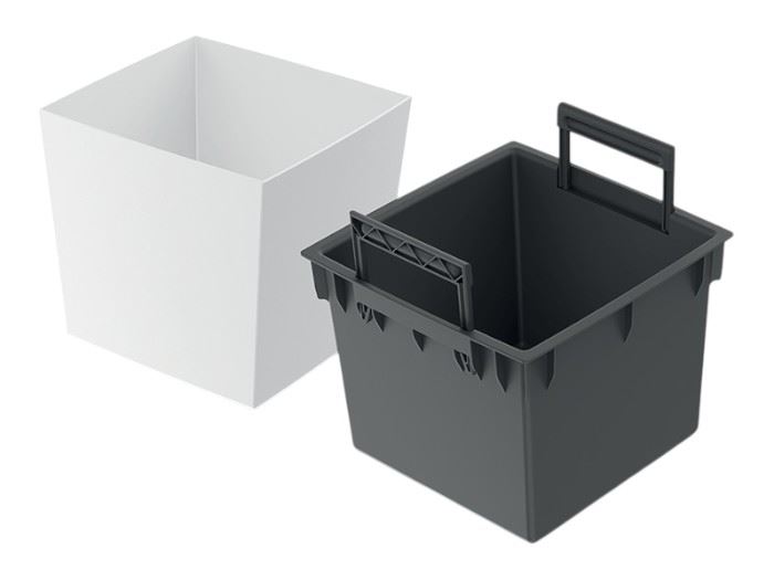 Vaso Urbi Square branco | C240mm L240mm H450mm 19L