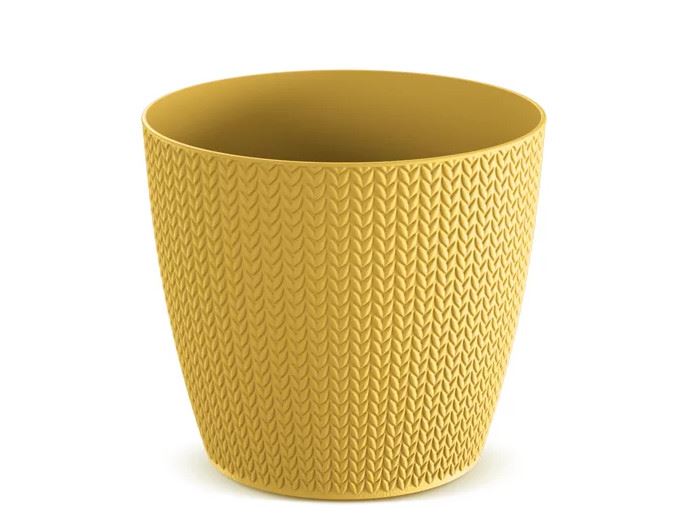 POTE FLOR WHEATY-MOSTARDA 15.7X15.7X13.8CM