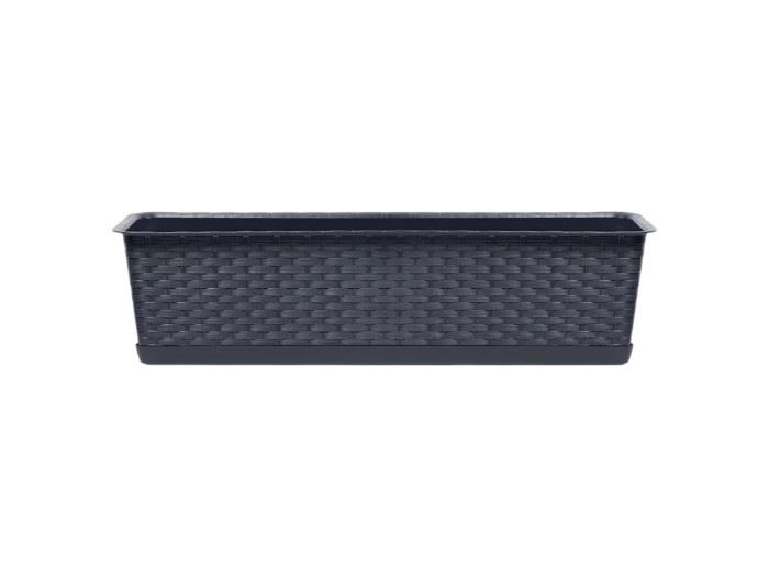 VASO COM PRATO RATOLLA SET 48,9x17,3x15cm ANTHRACITE