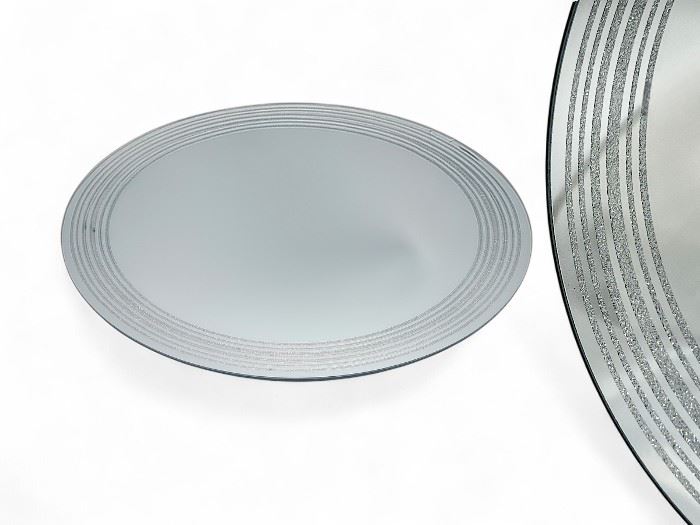 ESPELHO RED. COM FIO PRATA  25CM