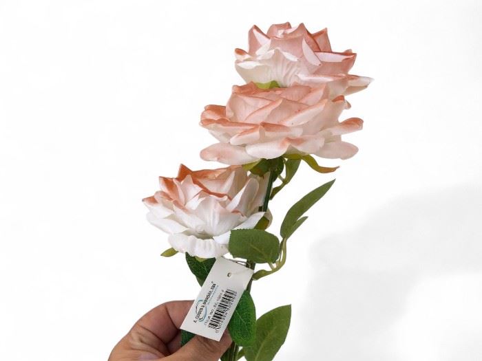 HASTE ROSA MAGICA X 3 LARANJA  50CM