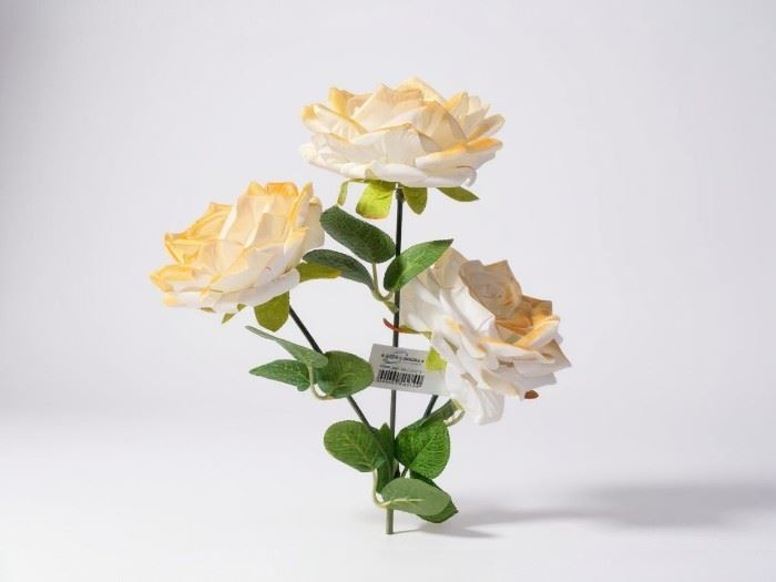 HASTE ROSA MAGICA X 3 AMARELO  50CM