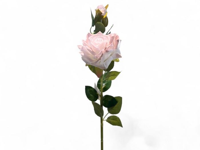 HASTE ROSA MAGICA  ROSA COM BOTÃO ROSA VELHO 50CM