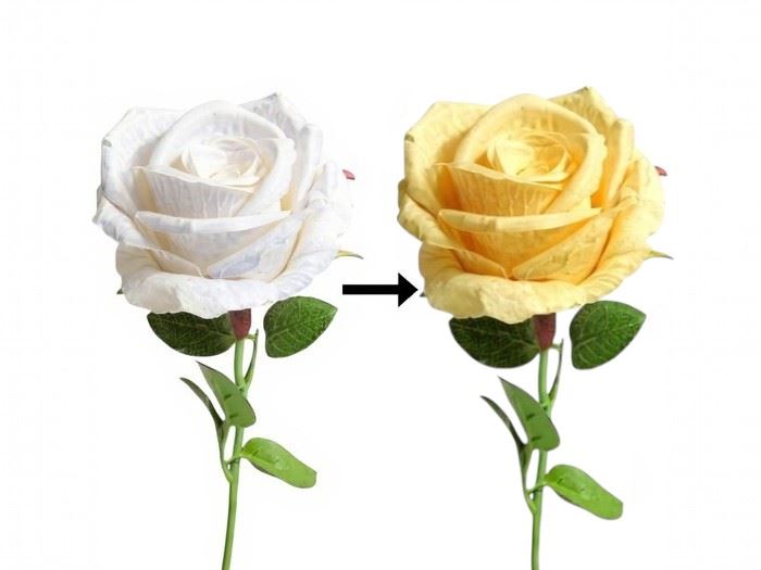 HASTE ROSA MAGICA  50CM AMARELO