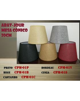 ABAT-JUR MESA CONICO 20CM CINZA