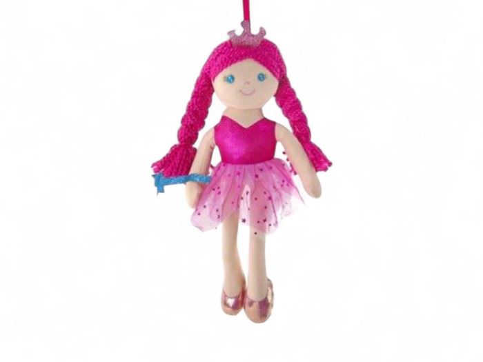 BONECA DE TRAPO ROSA 30CM