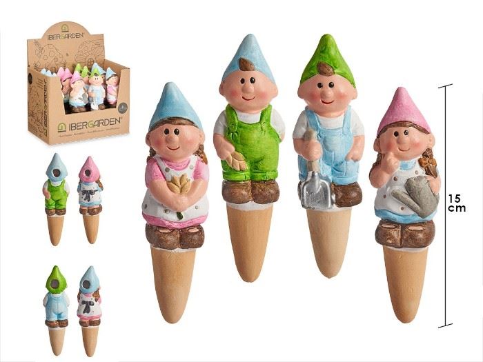 REGA PLANTAS DUENDE CERAMICA 4 x 4 x 15 cm. SORT